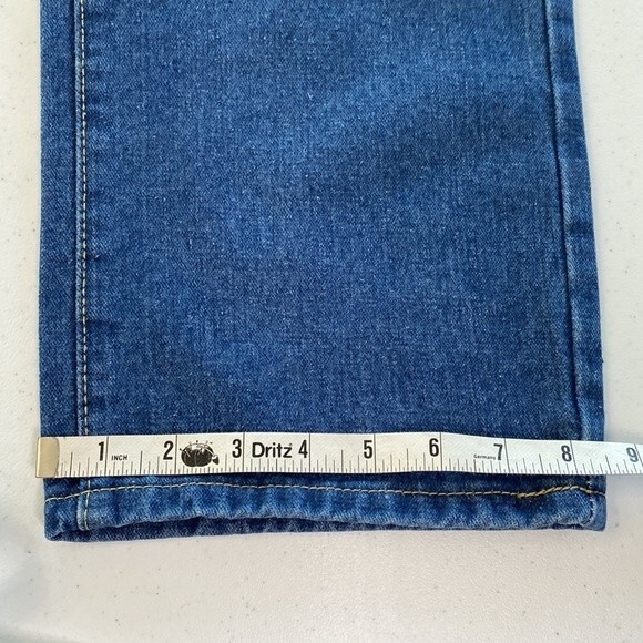 MISSLOOK  Sunflower Painted Distressed Jeans High Rise Straight Leg W31 x L30 - Picture 12 of 14